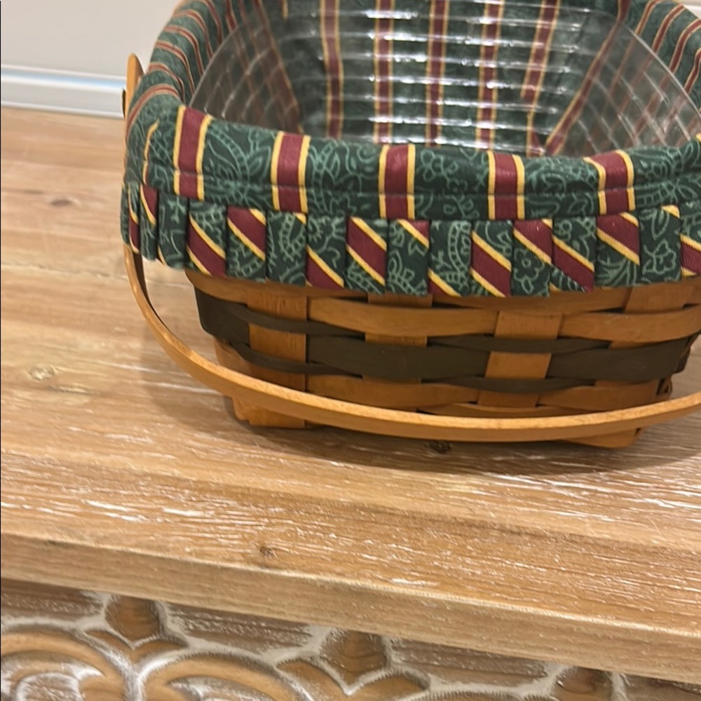 Longaberger Brown Holiday Cheer Basket with Green Liner - Picture 8 of 16